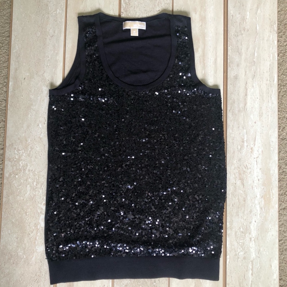Michael Kors M Black Sleeveless Sequins Excellente